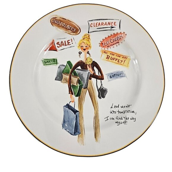 Sakura Glamour Girls Stoneware 8 1/4” Salad Luncheon Plates - Set of 3 - Picture 5 of 16